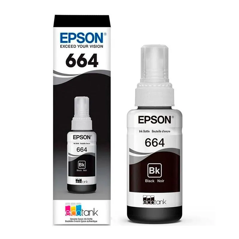 EPSON - Botella de tinta T664 Negro 70ml