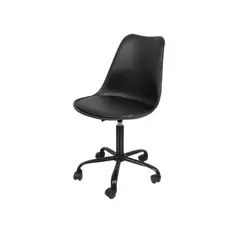 GENERICO - Silla de oficina Big Room Eames con ruedas minimalista color negro