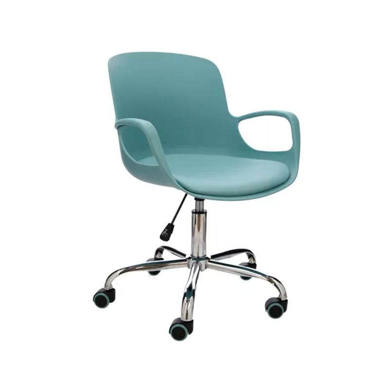 GENERICO - Silla de escritorio con brazos Casaideas color turquesa