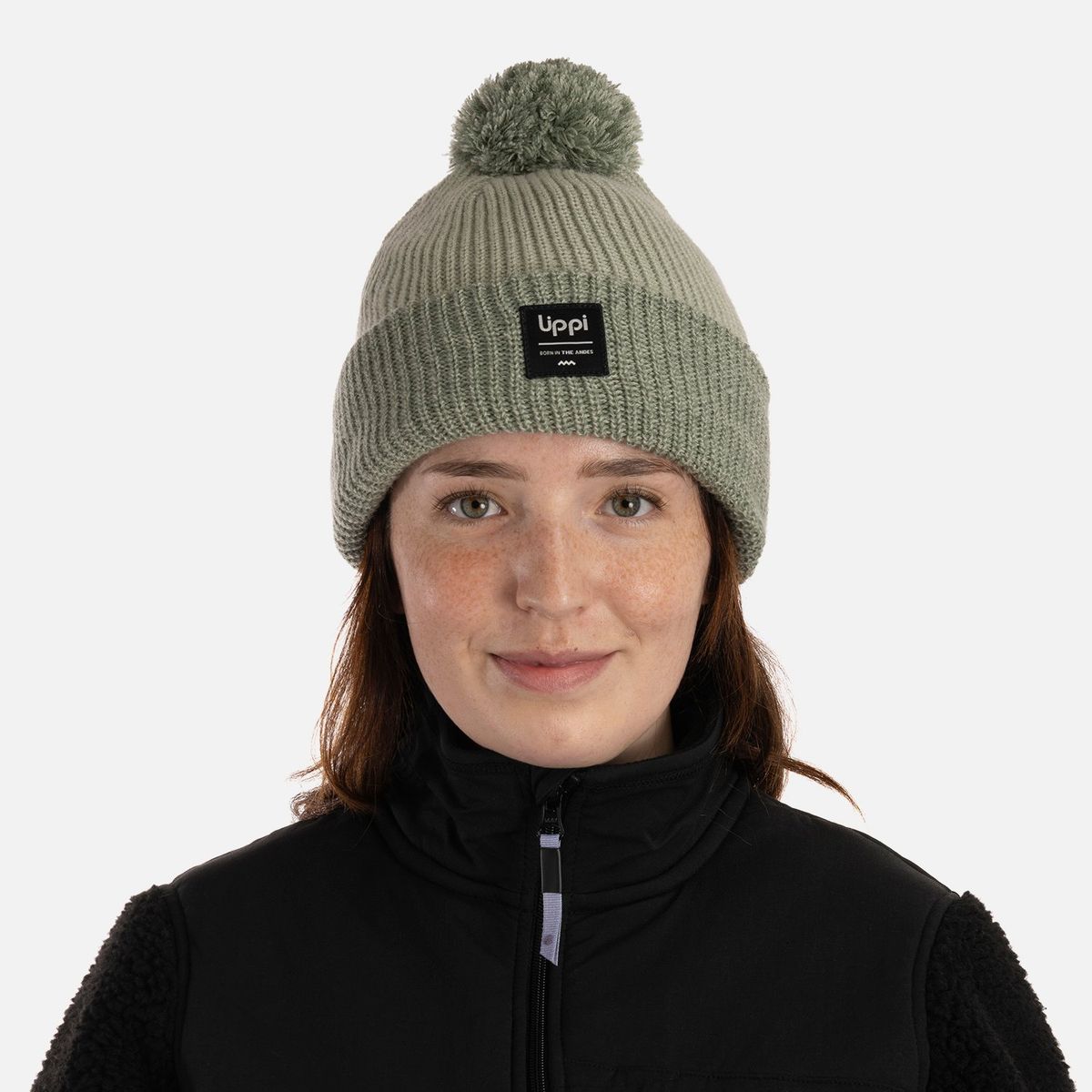 LIPPI - Gorro Fly Line Pom Blend-pro Beanie Jade Melange Lippi