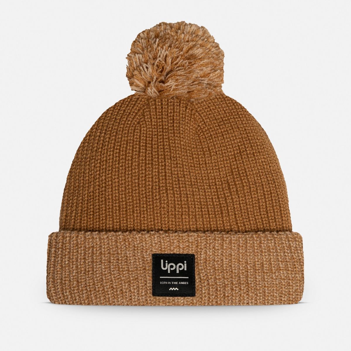 LIPPI - Gorro Fly Line Pom Blend-pro Beanie Camel Melange Lippi