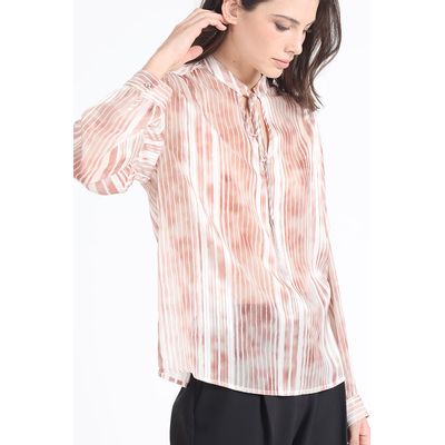 Imagen 2 del producto Blusa Con Lazo Y Cordon Fantasia, Naranjo