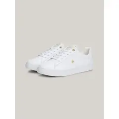 TOMMY HILFIGER - Zapatillas De Cuero Essential Monogram Blanco