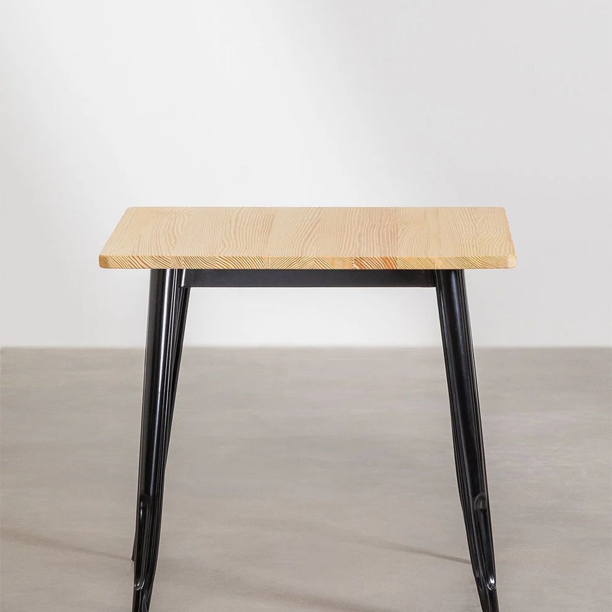 MOBOI - Mesa de Comedor Tolix Madera 80x80cm