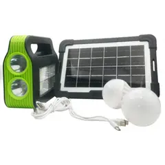 GENERICO - Kit Solar Camping Ampolletas Led Fm Rádio Bluetooth Mp3 Gd16