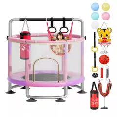 GENERICO - Cama elastica Trampolin Multifuncional 150x120 Rosada