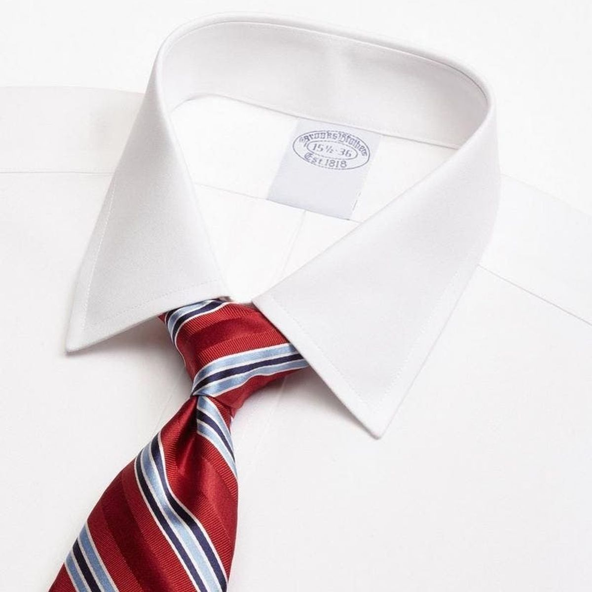 BROOKS BROTHERS - Camisa Cotton Pinpoint Regular Non-Iron Ainsley Blanco