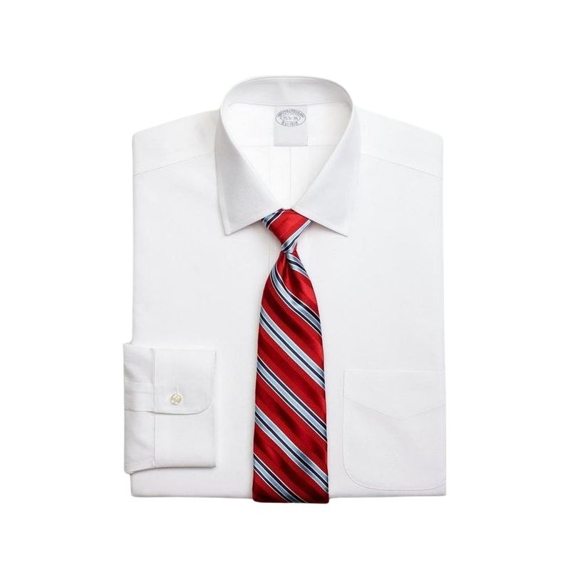 BROOKS BROTHERS - Camisa Cotton Pinpoint Regular Non-Iron Ainsley Hombre Blanco