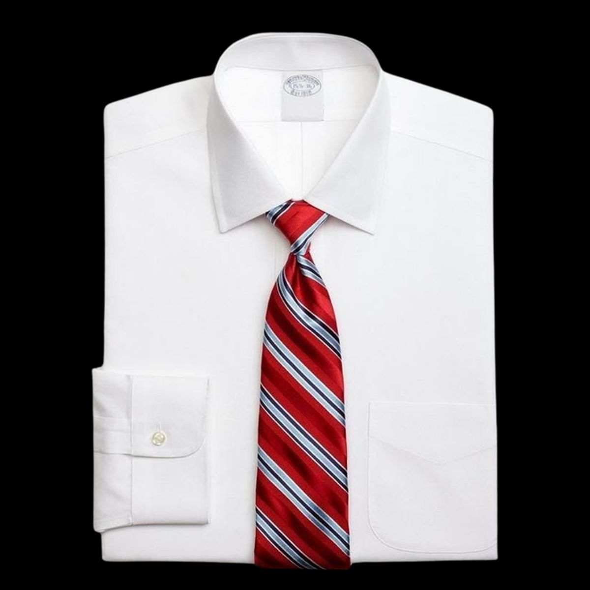 BROOKS BROTHERS - Camisa Cotton Pinpoint Regular Non-Iron Ainsley Blanco