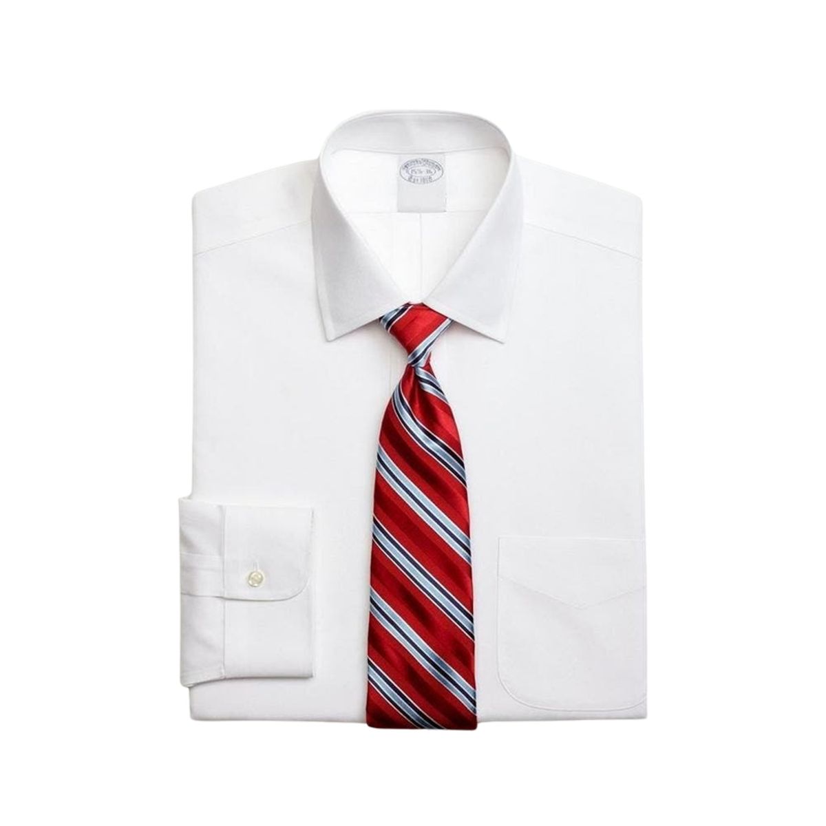 BROOKS BROTHERS - Camisa Cotton Pinpoint Regular Non-Iron Ainsley Blanco