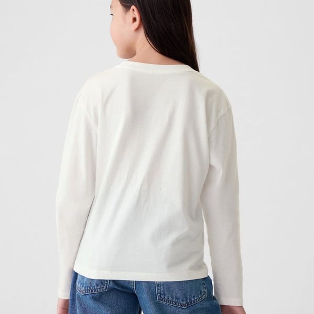 GAP - Polera Athletic Logo Manga Larga Niña Blanco