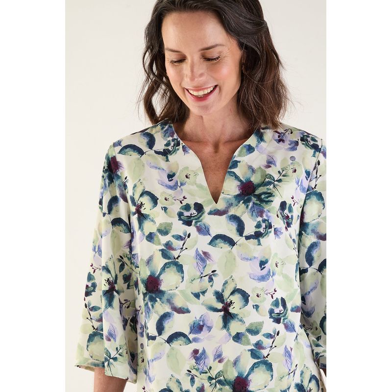 MA GRIFFE - Blusa Manga Larga Crudo Mujer Magriffe