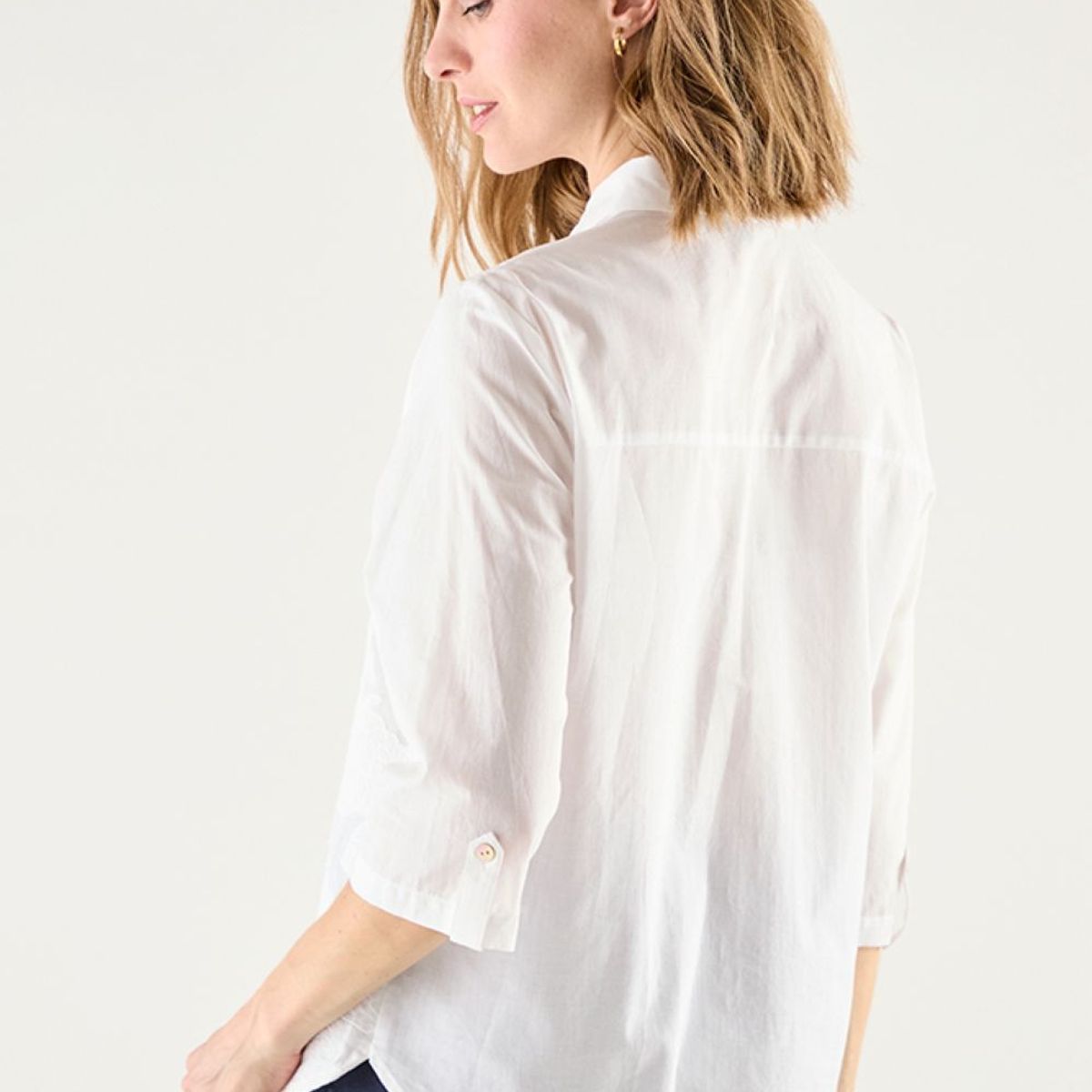 MA GRIFFE - Blusa Manga Larga Crudo Mujer Magriffe