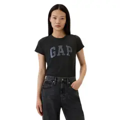GAP - Polera Logo Manga Corta Mujer Negro