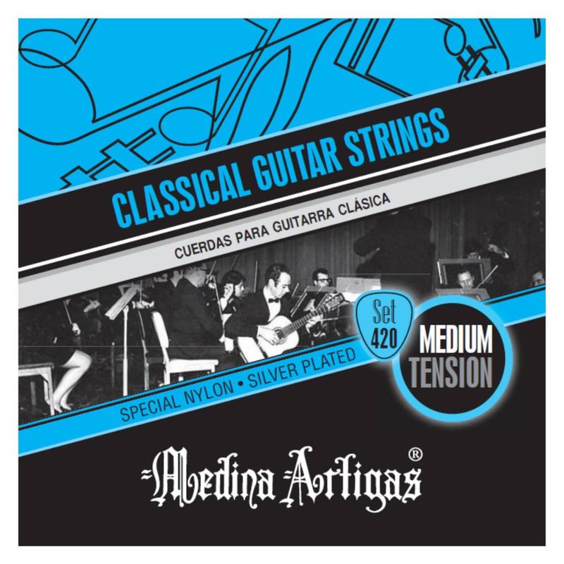 GCR - GCR ENCORDADO MEDINA ARTIGAS GUITARRA CLASICA AZUL PLATEADA
