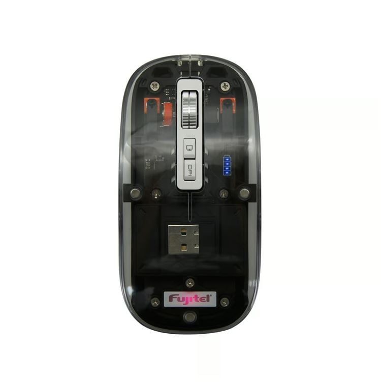 FUJITEL Mouse Inalámbrico Fujitel Crystal 24g Bt Negro FUJITEL