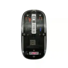 FUJITEL - Mouse Inalámbrico Crystal 24g Bt Negro