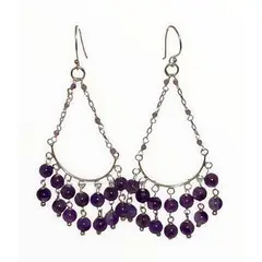 TAETHAI - Aros plata 925 con Amatistas