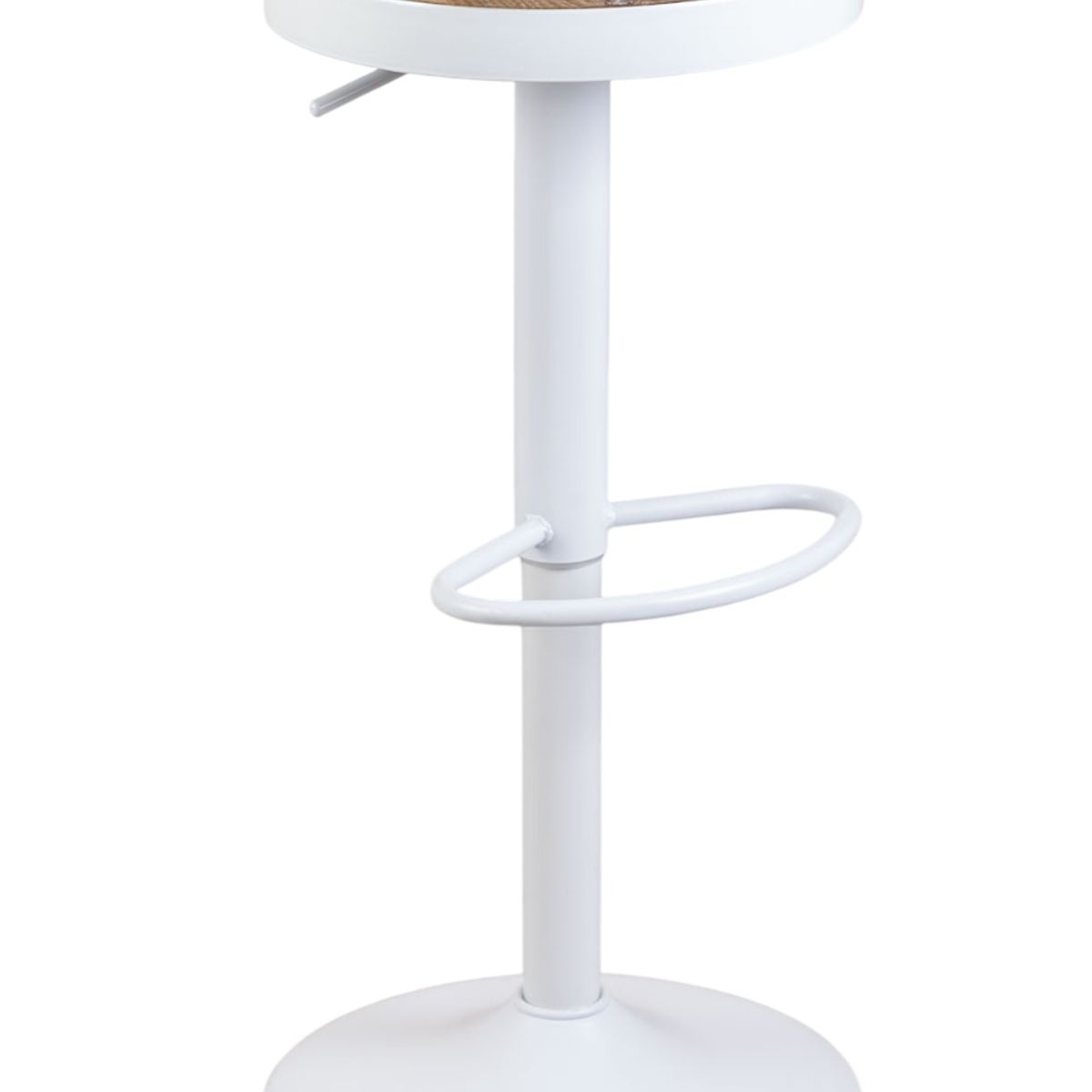 MOBOI - Pack 2 Taburetes Regulable Piso Bar Asiento De Madera Blanco