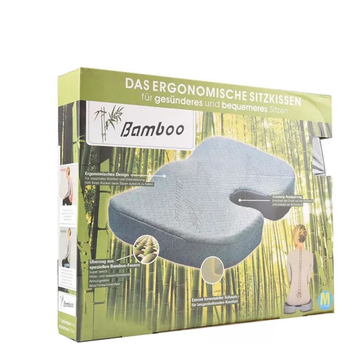 GENERICO - Cojín Ortopédico Para Sentarse Alineación Lumbar