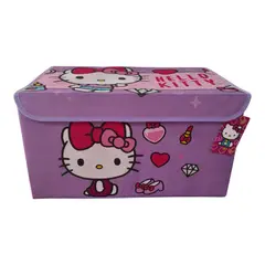 SANRIO - Organizador de tela Hello Kitty caja de almacenamiento
