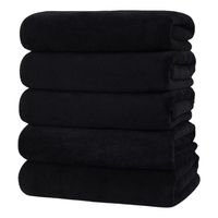 Pack 6 Toalla Negra Peluqueria Hotel Barberia Spa Gym 35x75
