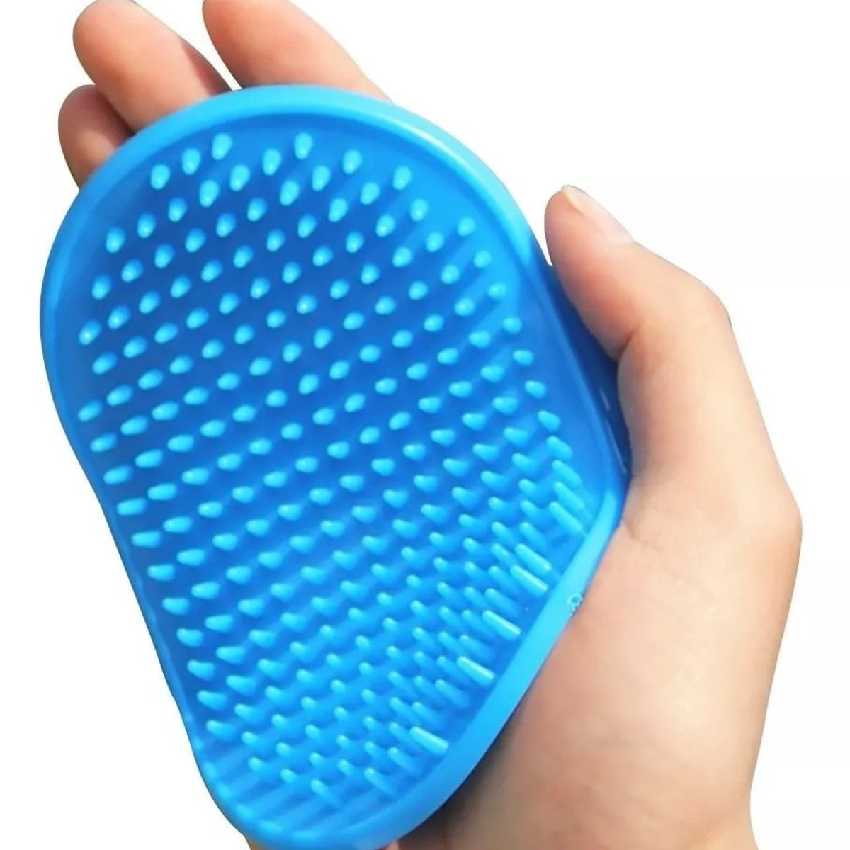 DEFENSOR FOREVER - Peine Cepillo Quita Pelos De Silicona Perros Gato Celeste