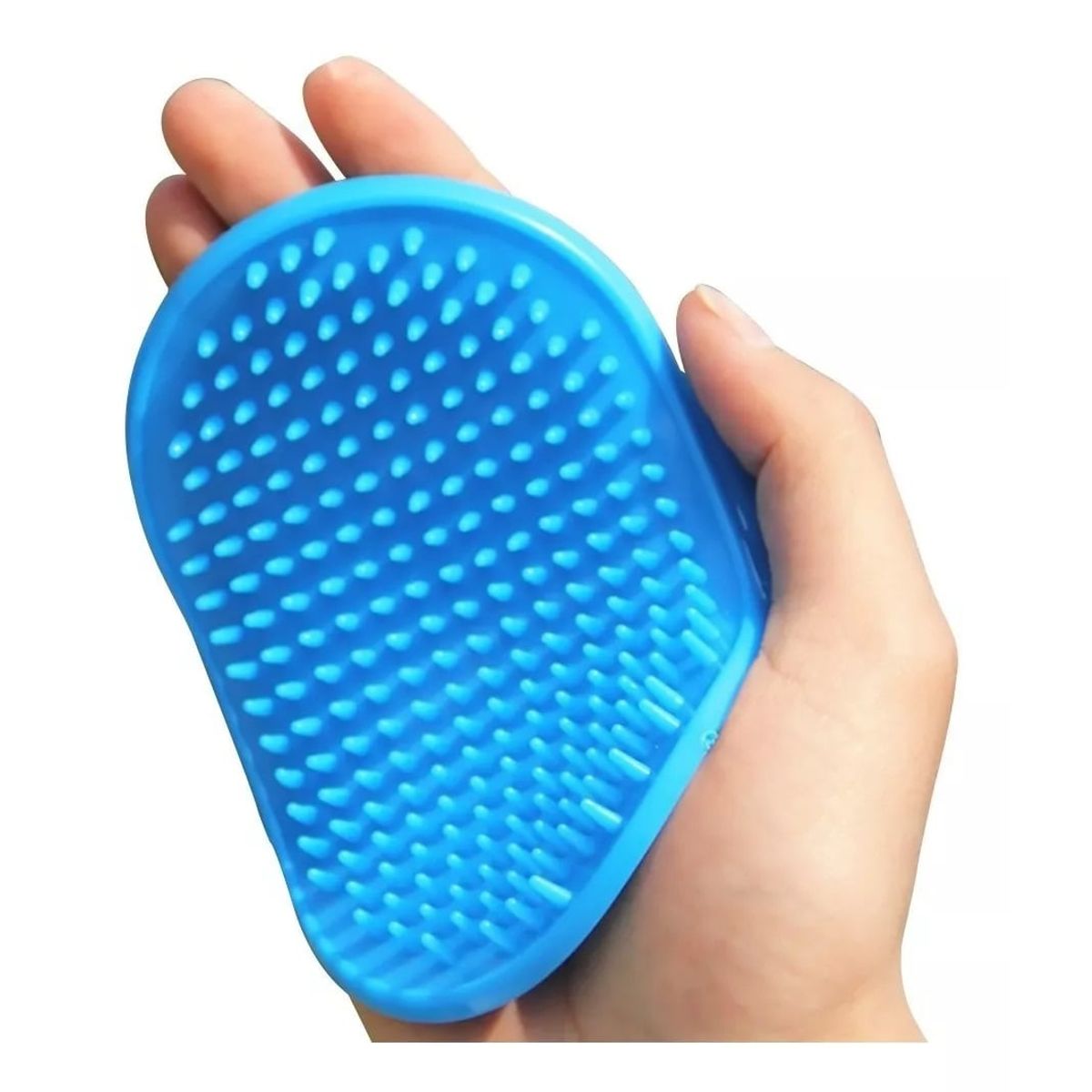 DEFENSOR FOREVER - Peine Cepillo Quita Pelos De Silicona Perros Gato Celeste