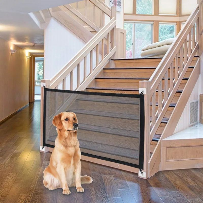 GENERICO - Puerta Mágica Para Mascotas Seguridad Plegable Separador