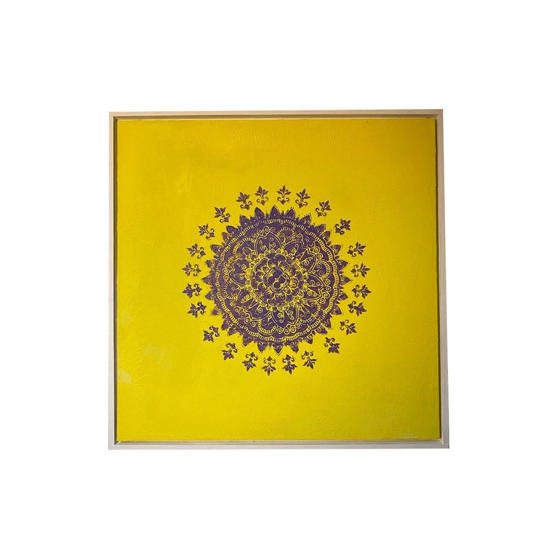 GENERICO - Mandala violeta, Cuadro decorativo  80x80