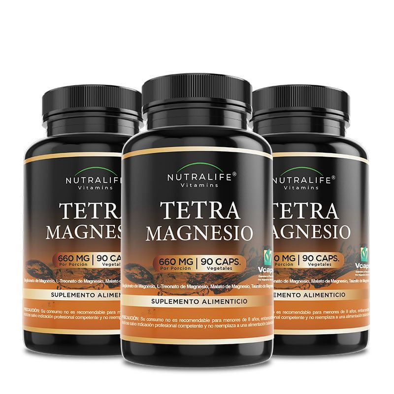NUTRALIFE - Tetra Magnesio Bisglicinato + Treonato + Malato + Taurato Lf 3x90 Cap