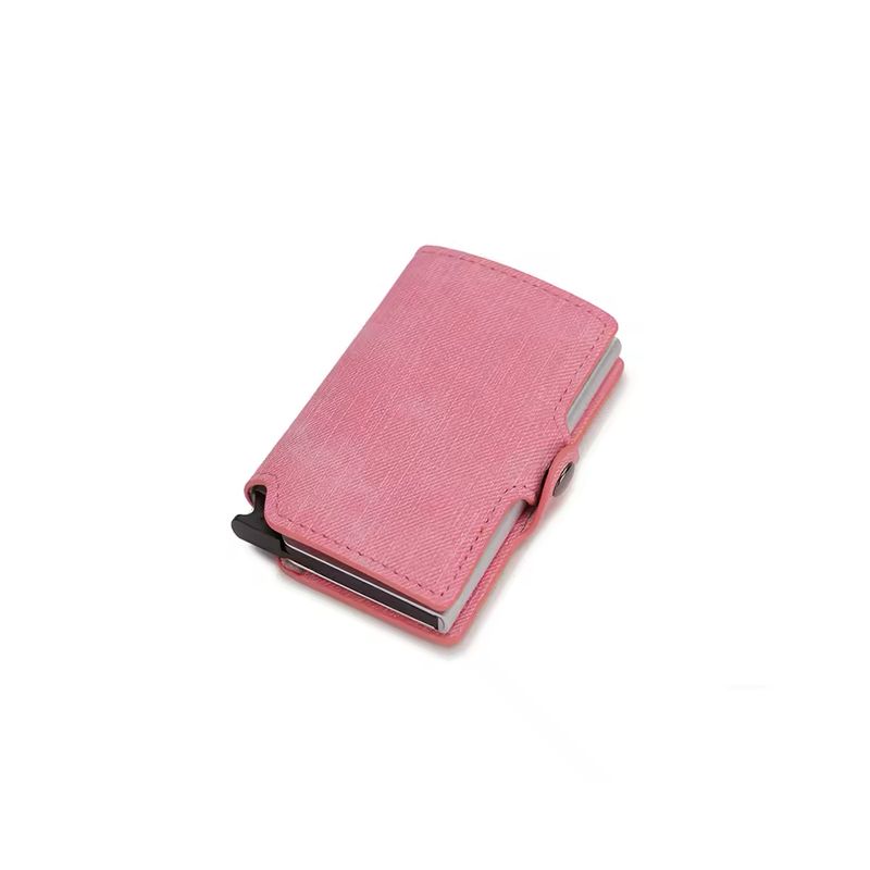 GENERICO - Tarjetero Con Proteccion Rfid Rosa