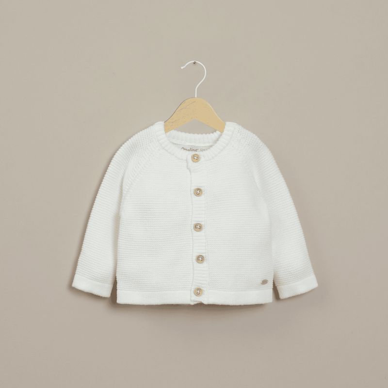 OPALINE - Chalecos Unisex bebé Blanco 40102 Opaline