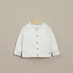 OPALINE - Chalecos Unisex bebé Blanco 40102