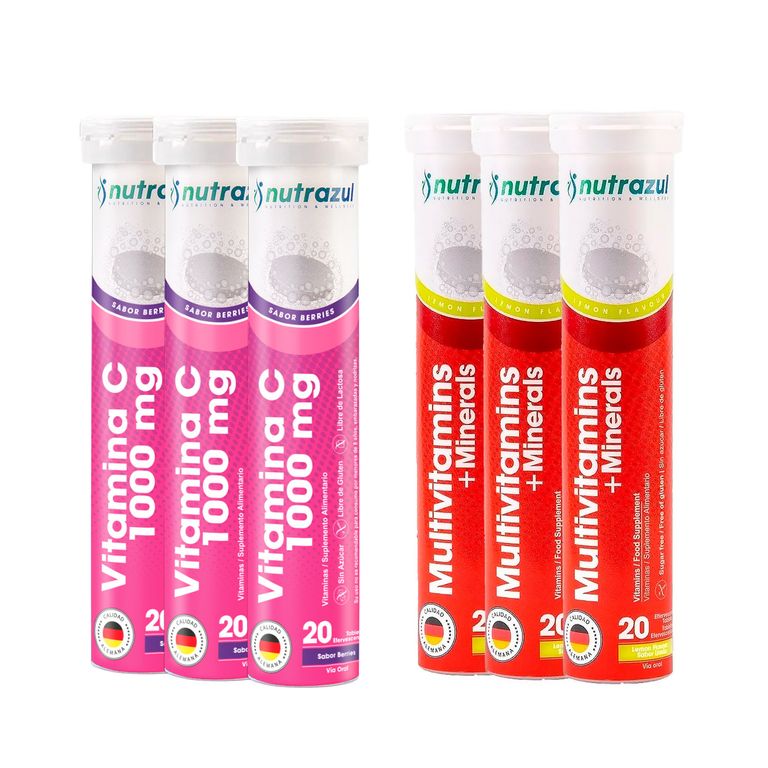 Vitamina C 1.000 Mg + Multivitaminico - (Pack 6 Unidades)