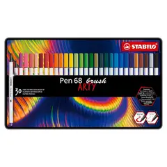 STABILO - Caja Metálica de 30 Pen 68 Brush Arty