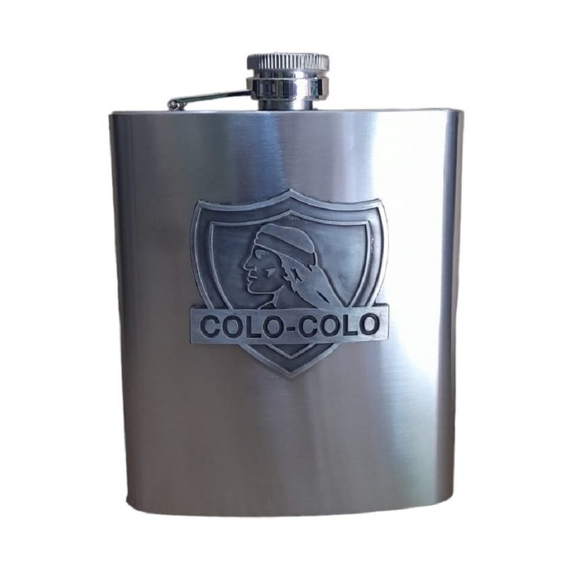 COLO COLO - Petaca Metálica Logo 450ml Colo Colo