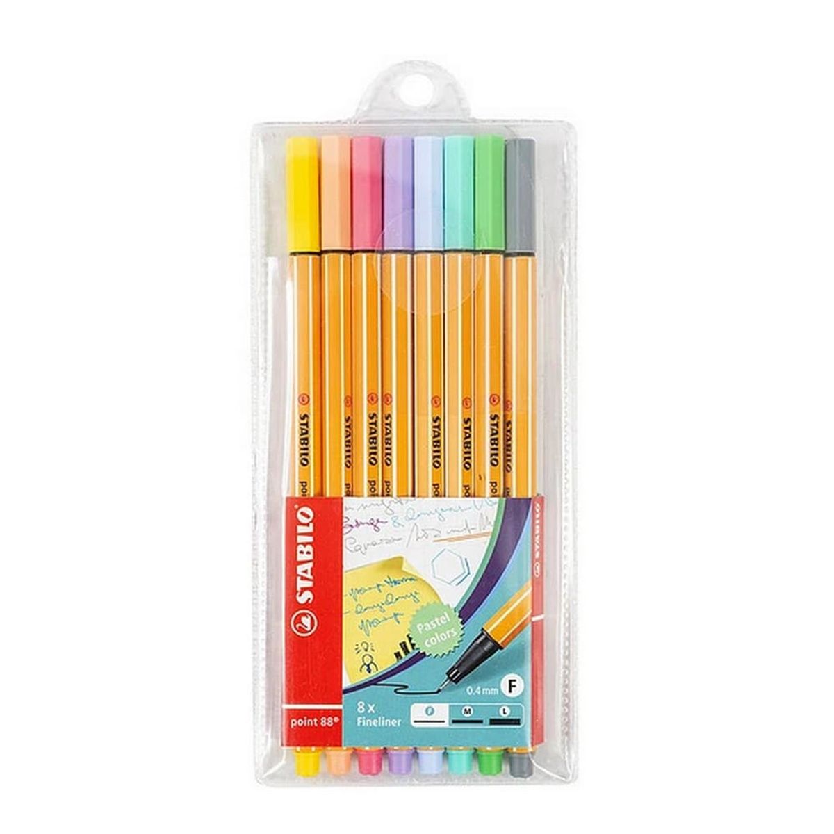 STABILO - Set de 8 Tiralíneas Stabilo Point 88 Pastel
