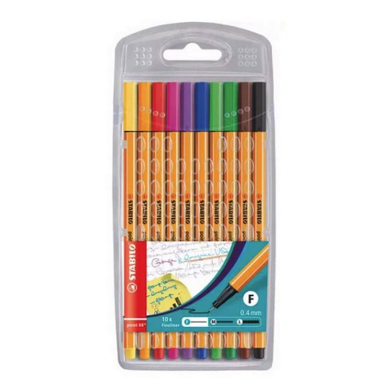 STABILO - Set de 10 Tiralíneas Stabilo Point 88