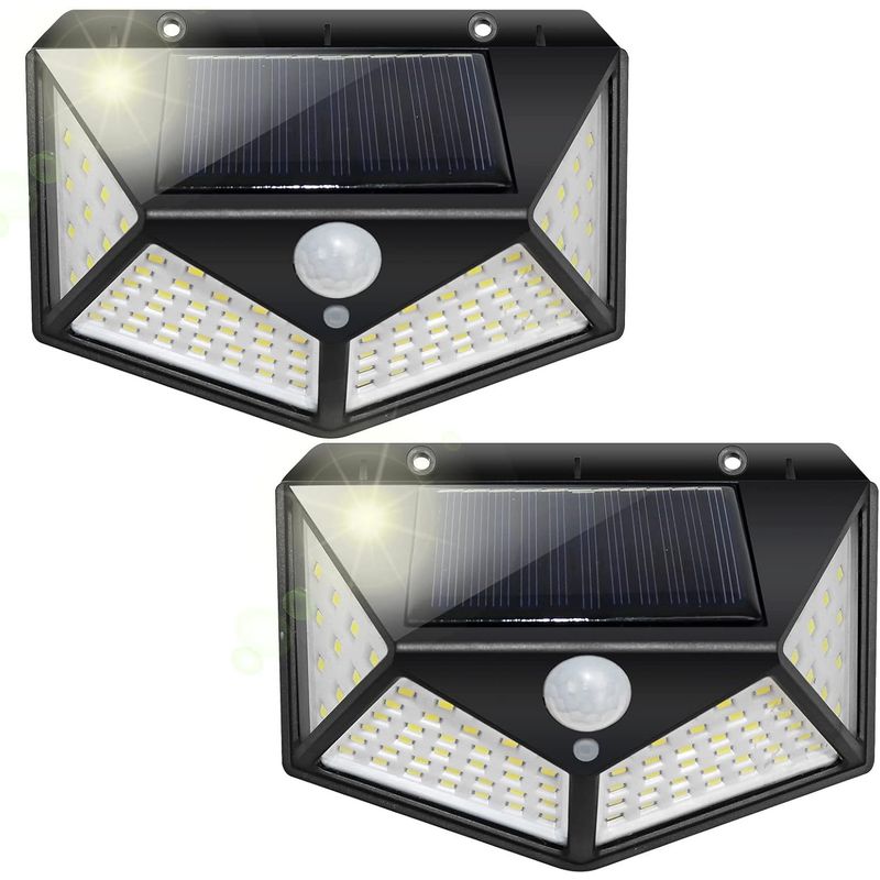 ANENG - Luz Solar Lamparas Exterior con Sensor de Movimiento 2  Paquete IP65