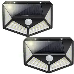 ANENG - Luz Solar Lamparas Exterior con Sensor de Movimiento 2 Paquete IP65