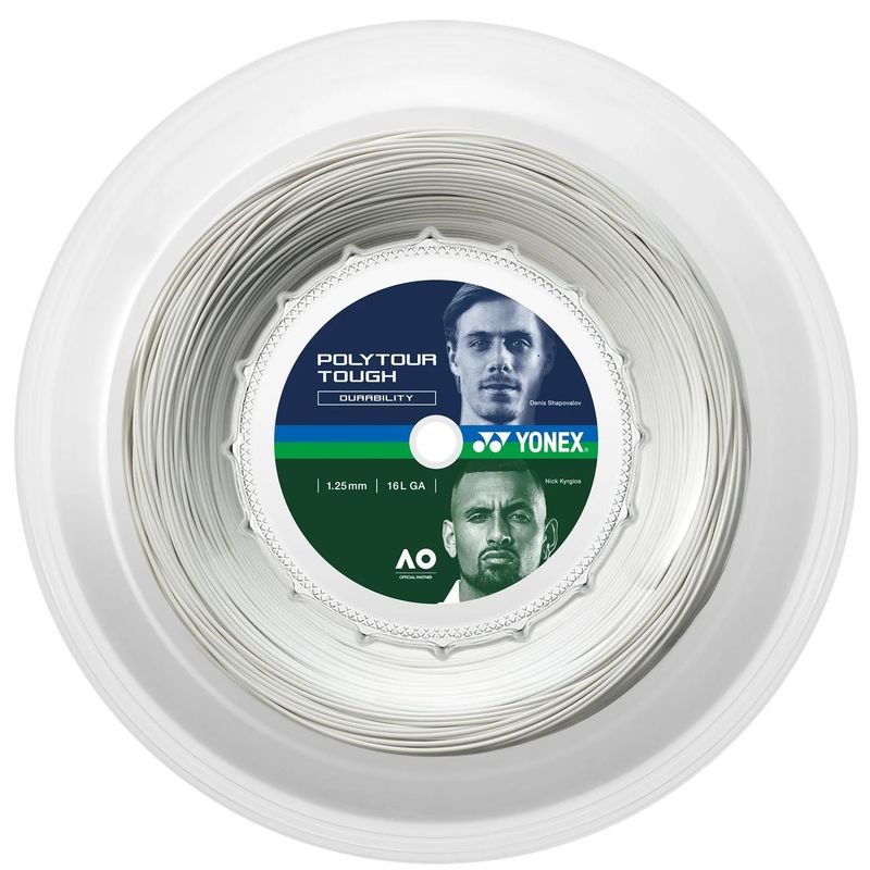 YONEX - Rollo Cuerda Tenis POLY TOUR TOUGH 1.25 16L Blanco