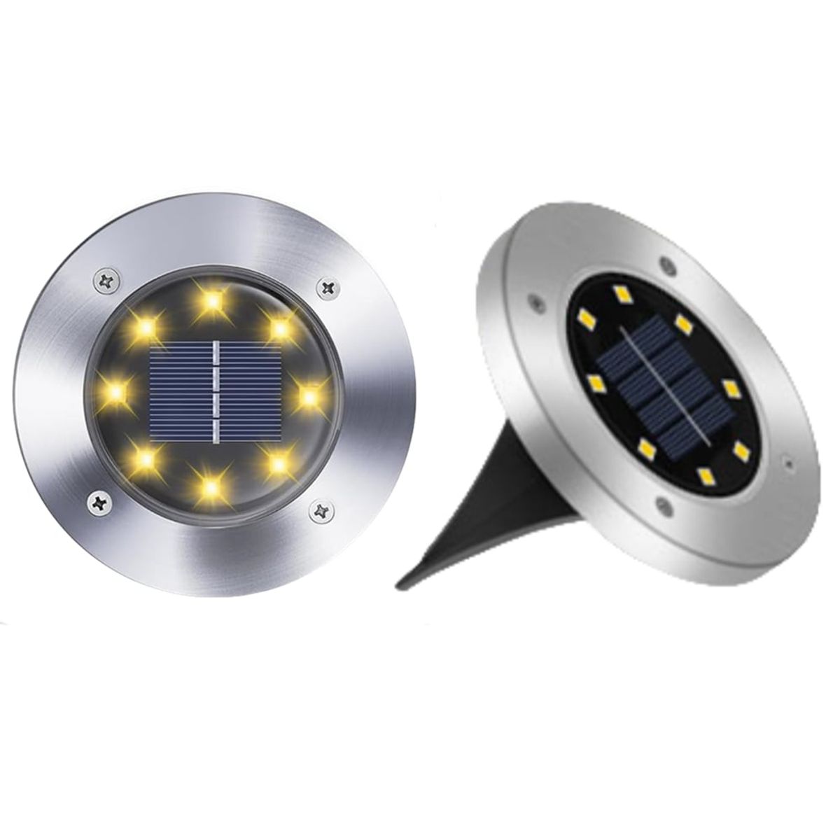 ANENG - 1pcs 8 LEDs Luces Solares Tierra Lamparas Exterior Jardín