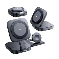 BITART - Cargador Para iPhone AirPods Watch 3 En 1 Inalambrico Viaje