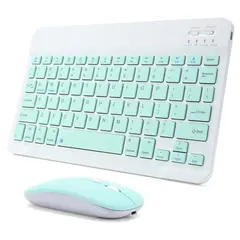 BITART - Combinación De Teclado Y Mouse Inalámbricos Para Pc iPad Verde