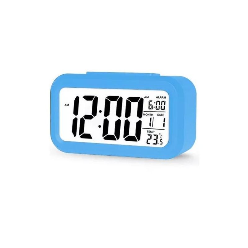 GENERICO - Reloj despertador pantalla led color azul
