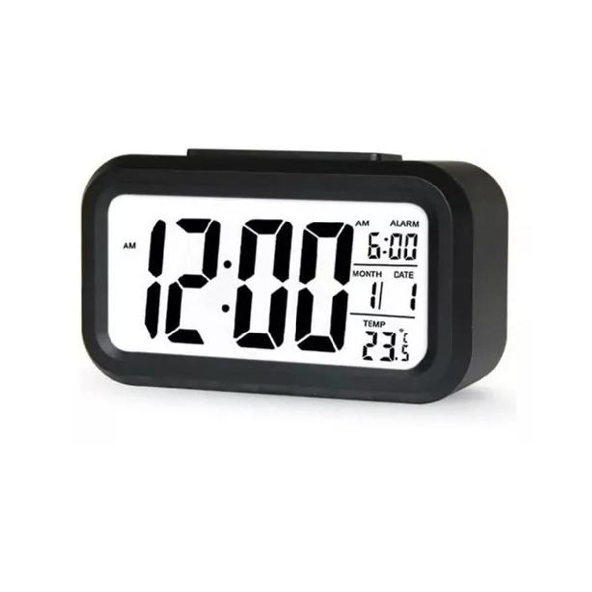 GENERICO - Reloj despertador pantalla led color negro