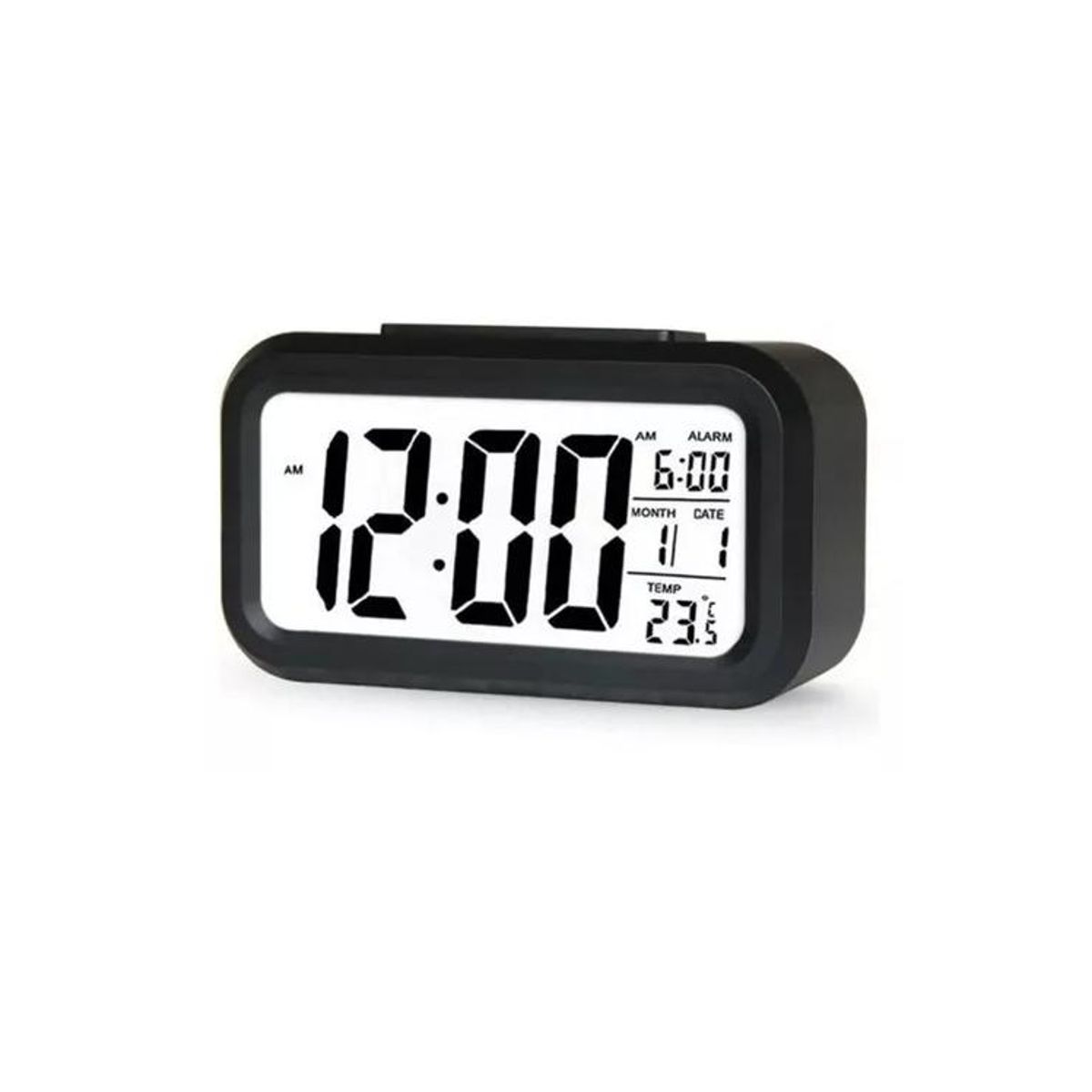 GENERICO - Reloj despertador pantalla led color negro