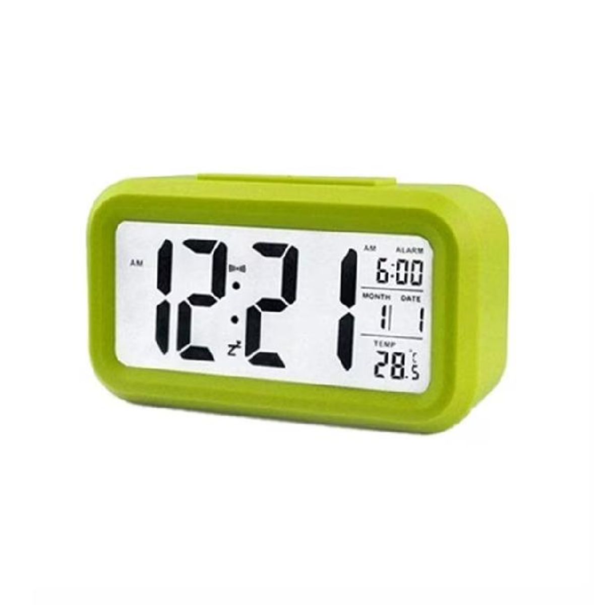GENERICO - Reloj despertador pantalla led color verde
