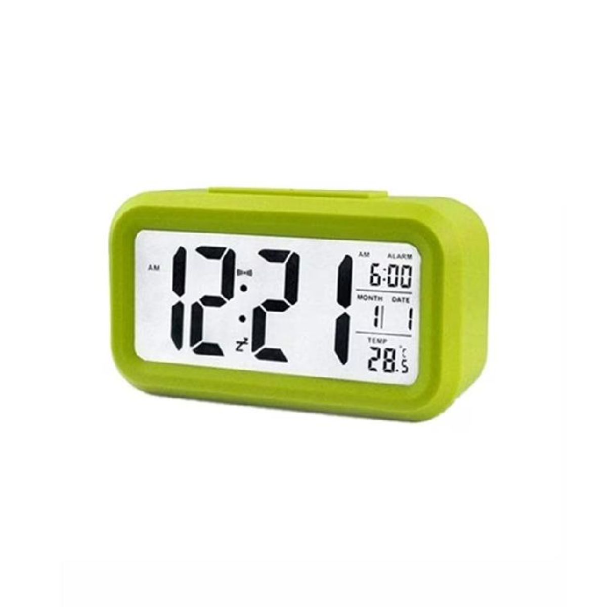 GENERICO - Reloj despertador pantalla led color verde